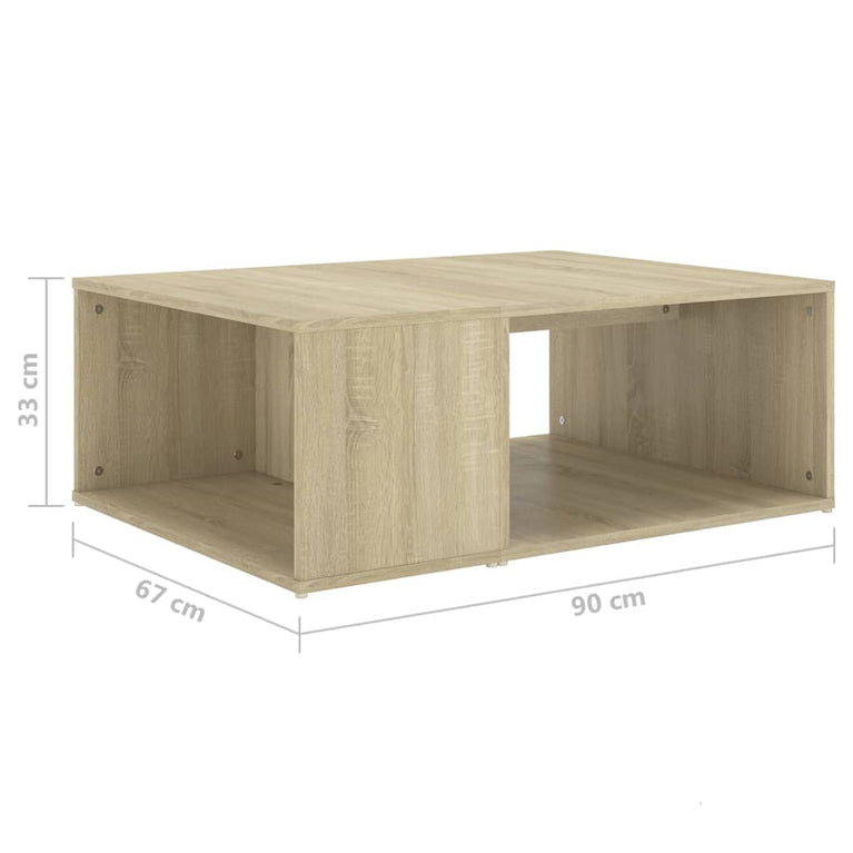 Salontafel 90x67x33 cm spaanplaat sonoma eikenkleurig MeubelReus