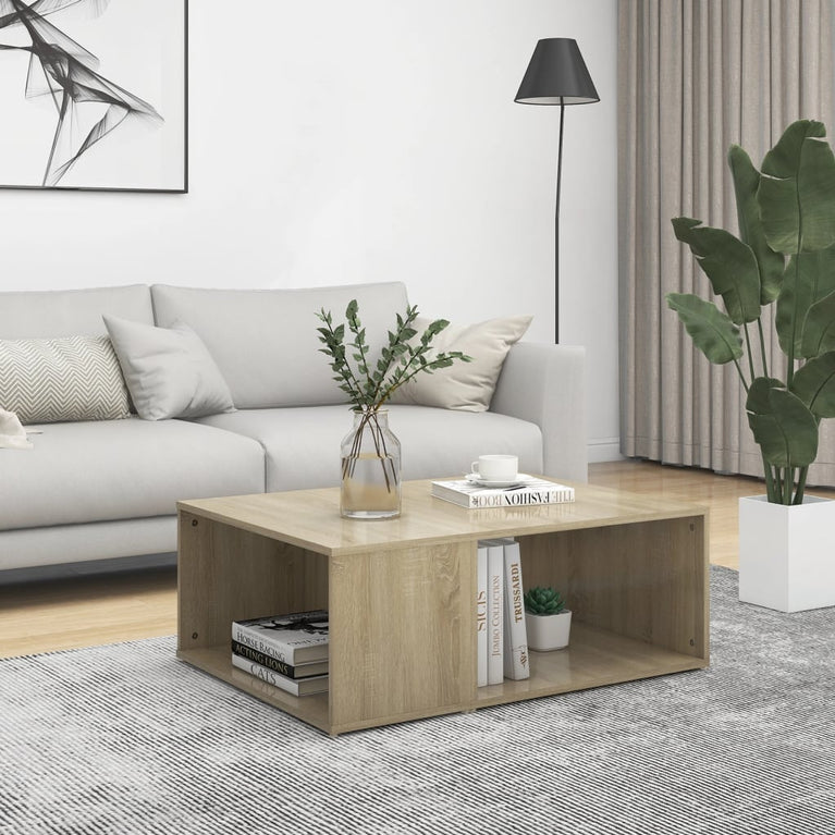 Salontafel 90x67x33 cm spaanplaat sonoma eikenkleurig MeubelReus