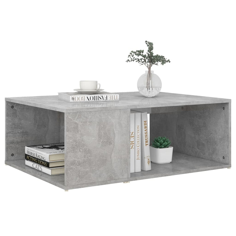 Salontafel 90x67x33 cm spaanplaat betongrijs MeubelReus