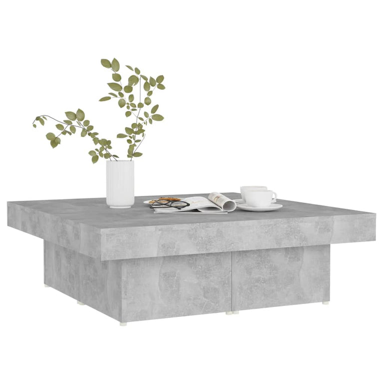 Salontafel 90x90x28 cm spaanplaat betongrijs MeubelReus