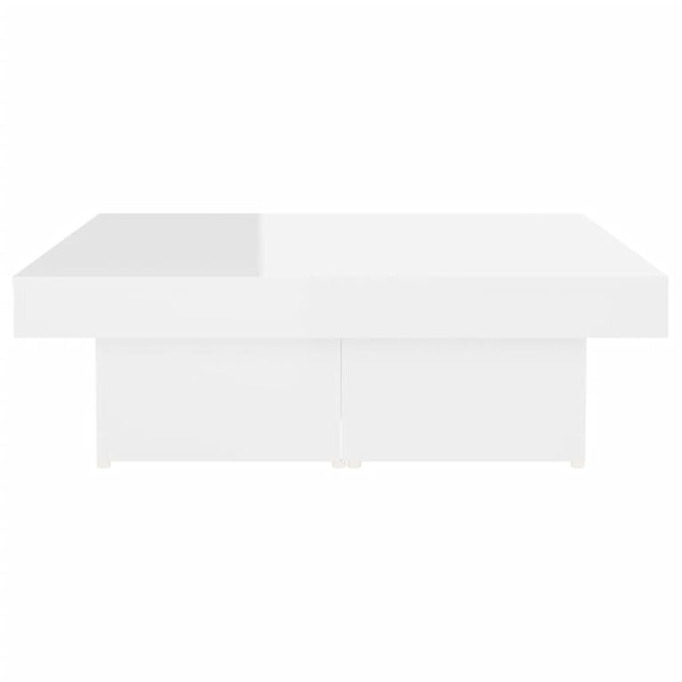 Salontafel 90x90x28 cm spaanplaat hoogglans wit MeubelReus