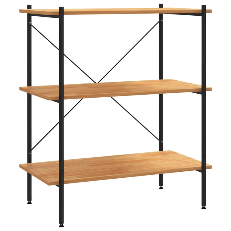 Opbergrek 3-laags 80x40x92 cm zwart en eikenkleurig MeubelReus