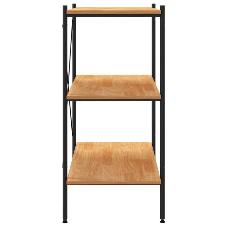 Opbergrek 3-laags 80x40x92 cm zwart en eikenkleurig MeubelReus