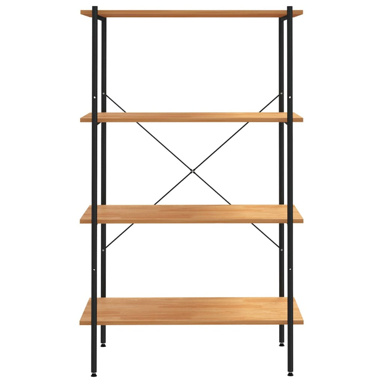 Opbergrek 4-laags 80x40x130 cm zwart en eikenkleurig MeubelReus