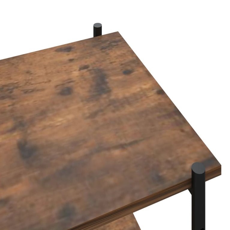 Opbergrek 4-laags 80x40x130 cm zwart en donkerhoutkleurig MeubelReus