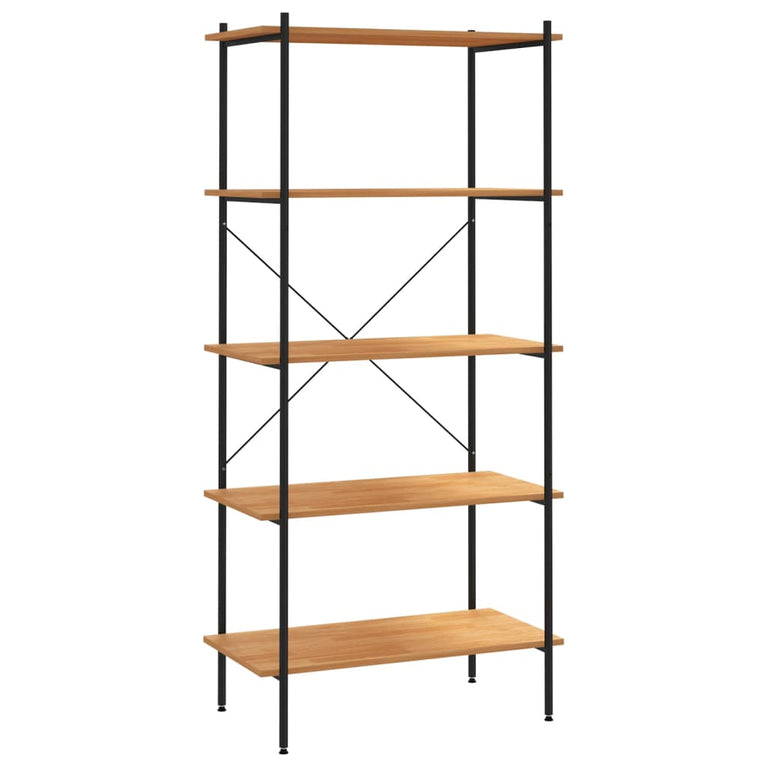 Opbergrek 5-laags 80x40x163 cm zwart en eikenkleurig MeubelReus