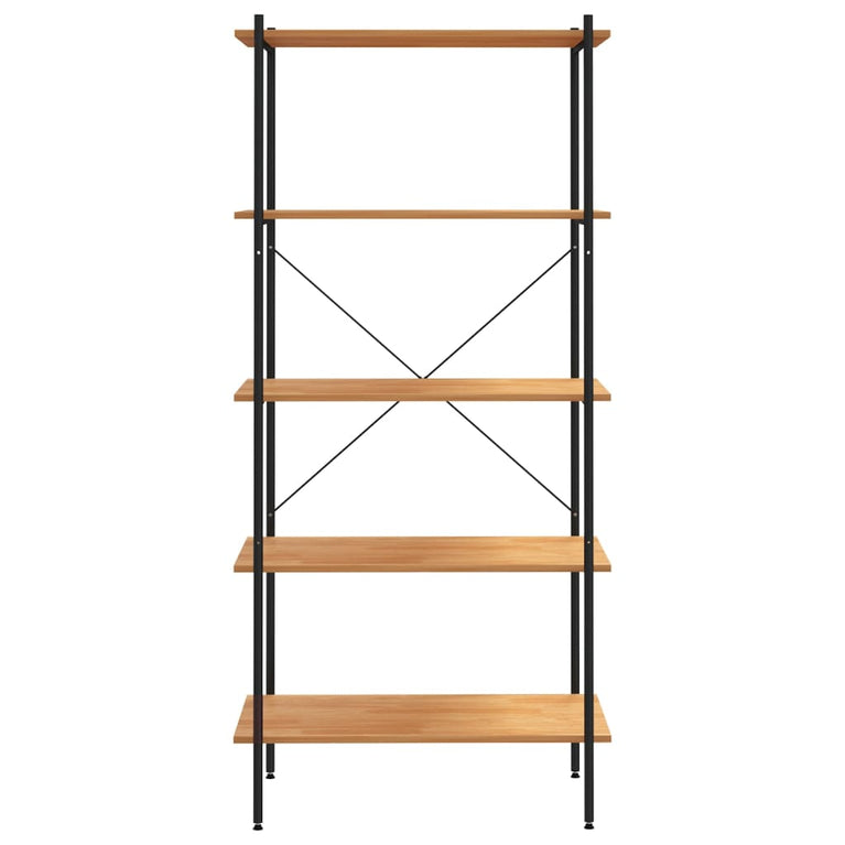 Opbergrek 5-laags 80x40x163 cm zwart en eikenkleurig MeubelReus