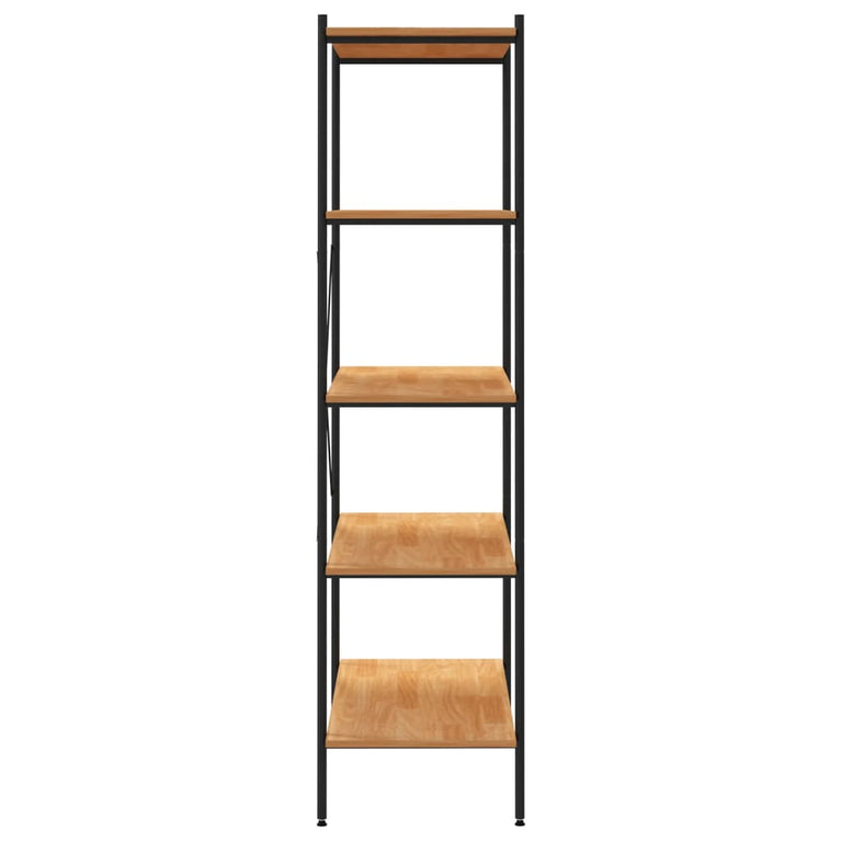 Opbergrek 5-laags 80x40x163 cm zwart en eikenkleurig MeubelReus