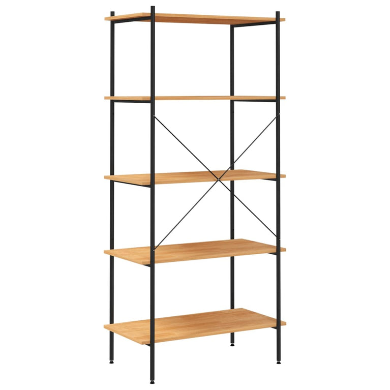 Opbergrek 5-laags 80x40x163 cm zwart en eikenkleurig MeubelReus