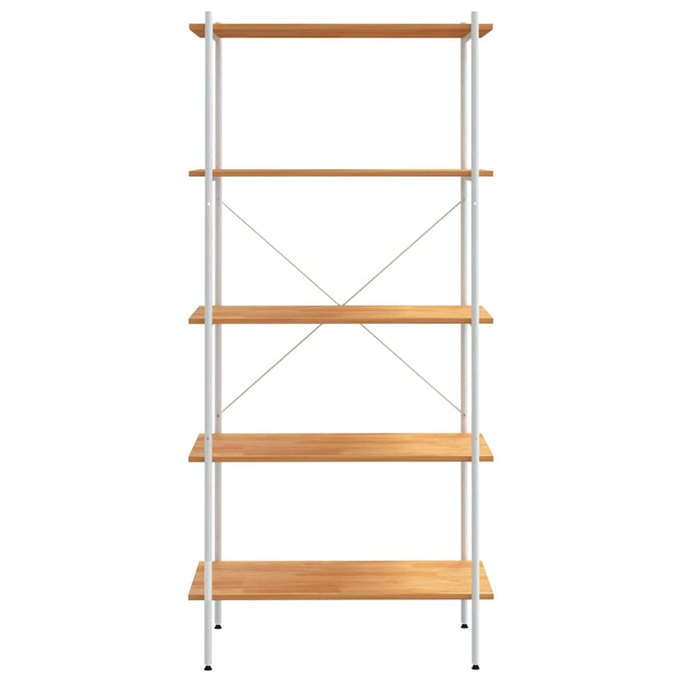 Opbergrek 5-laags 80x40x163 cm wit en eikenkleurig MeubelReus