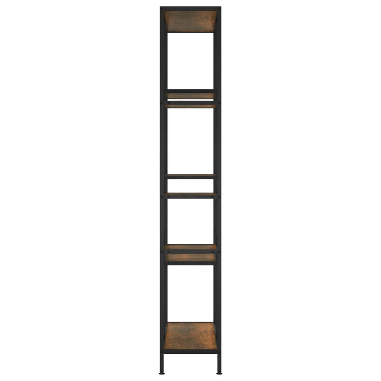 Boekenkast 80x30x180 cm staal en bewerkt hout MeubelReus