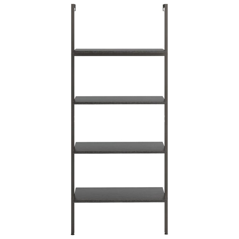 Ladderrek met 4 schappen 64x35x152,5 cm zwart MeubelReus