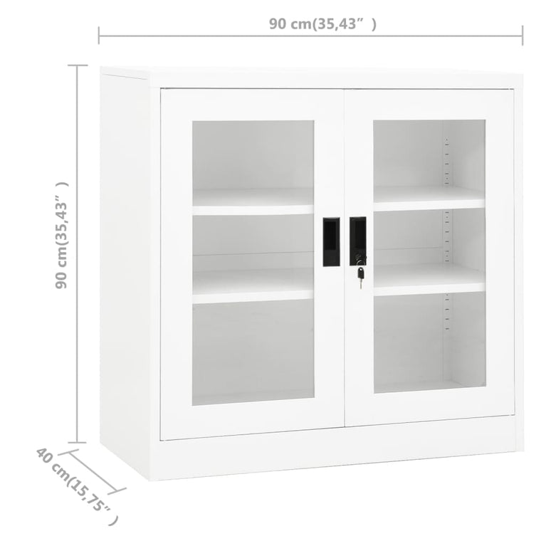 Kantoorkast 90x40x90 cm staal wit MeubelReus