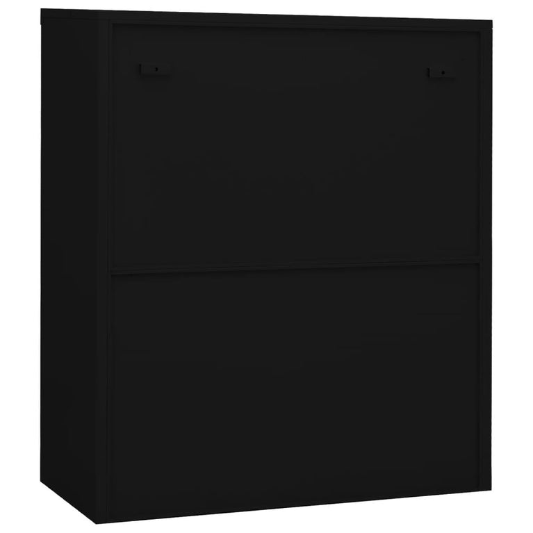 Kantoorkast 90x40x105 cm staal zwart MeubelReus