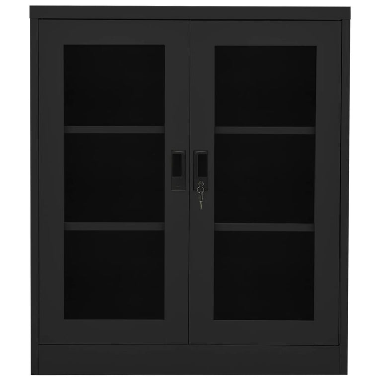 Kantoorkast 90x40x105 cm staal antracietkleurig MeubelReus