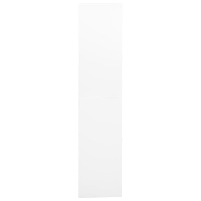 Kantoorkast 90x40x180 cm staal en gehard glas wit MeubelReus