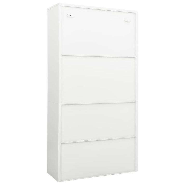 Kantoorkast 90x40x180 cm staal wit