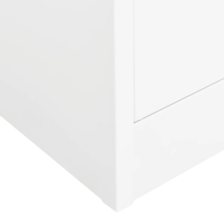 Kantoorkast 90x40x180 cm staal wit