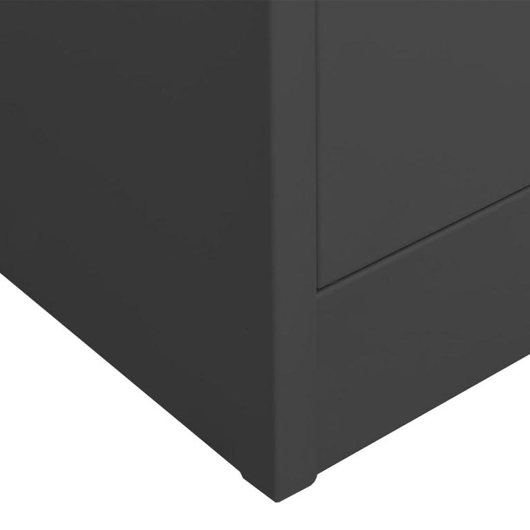 Kantoorkast 90x40x180 cm staal antracietkleurig MeubelReus