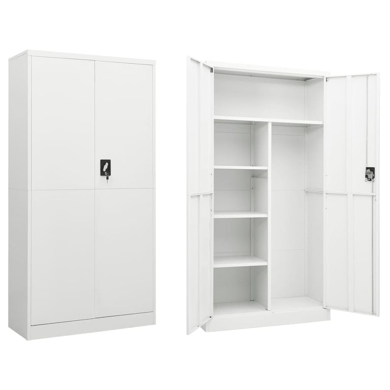 Lockerkast 90x40x180 cm staal wit MeubelReus