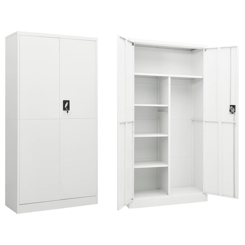 Lockerkast 90x40x180 cm staal wit MeubelReus