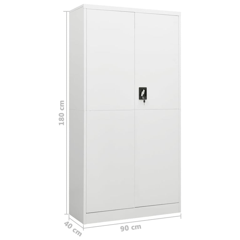 Lockerkast 90x40x180 cm staal wit MeubelReus