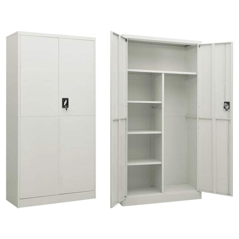Lockerkast 90x40x180 cm staal lichtgrijs MeubelReus