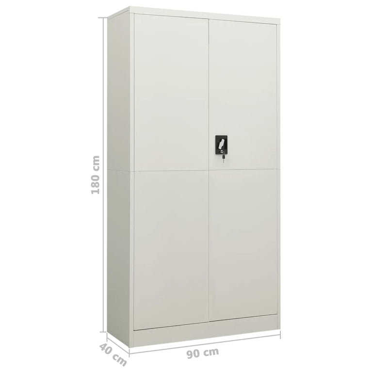 Lockerkast 90x40x180 cm staal lichtgrijs MeubelReus