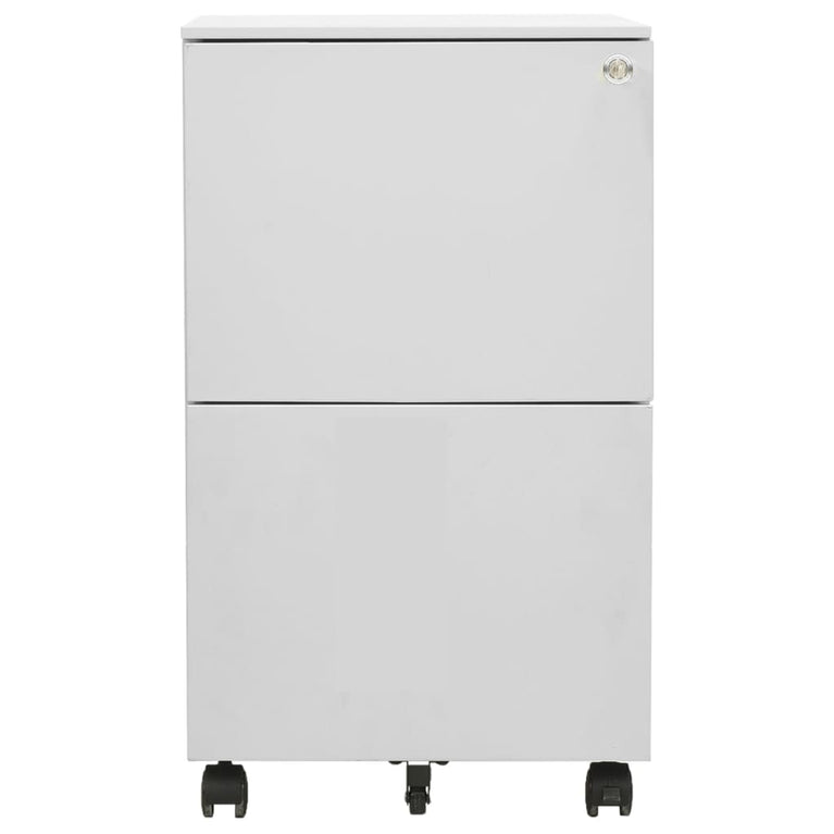 Ladeblok verrijdbaar 39x45x67 cm staal lichtgrijs MeubelReus