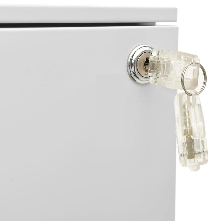 Ladeblok verrijdbaar 39x45x67 cm staal lichtgrijs MeubelReus