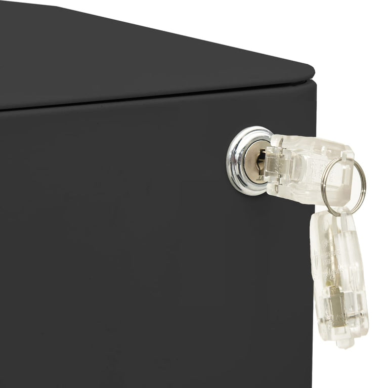 Ladeblok verrijdbaar 30x45x59 cm staal antracietkleurig MeubelReus