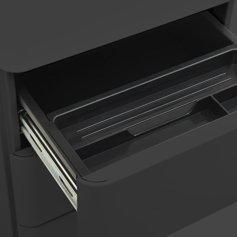 Ladeblok verrijdbaar 30x45x59 cm staal antracietkleurig MeubelReus