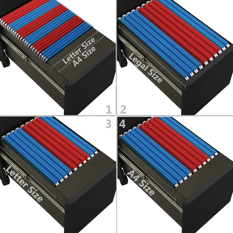 Ladeblok verrijdbaar 30x45x59 cm staal antracietkleurig MeubelReus