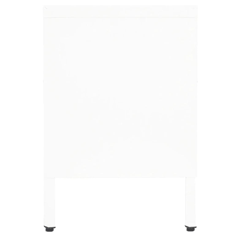 Tv-meubel 90x30x44 cm staal en glas wit MeubelReus