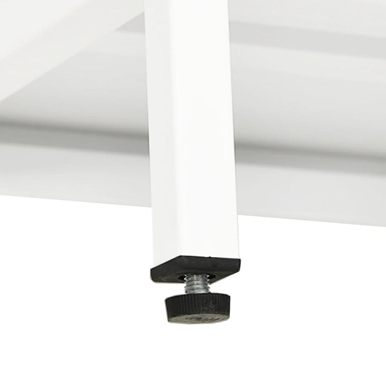 Tv-meubel 90x30x44 cm staal en glas wit MeubelReus