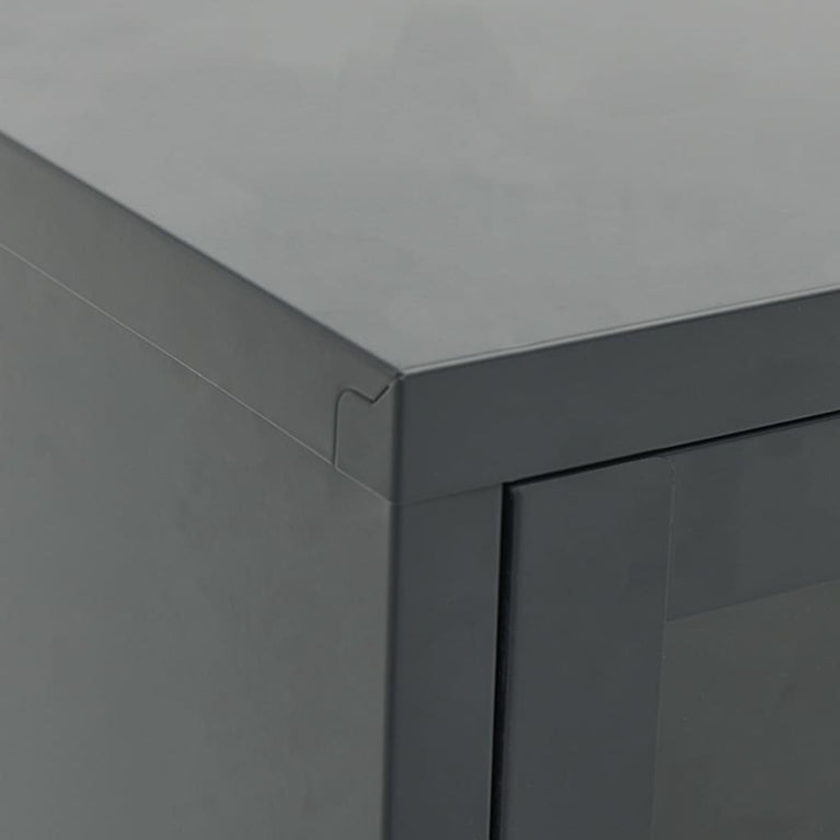 Tv-meubel 90x30x44 cm staal en glas antracietkleurig MeubelReus