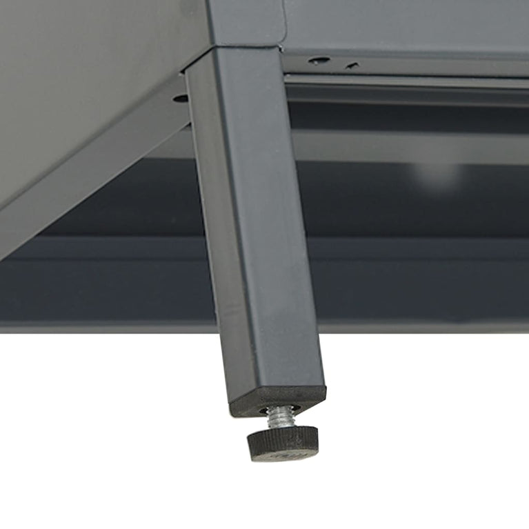 Tv-meubel 90x30x44 cm staal en glas antracietkleurig MeubelReus