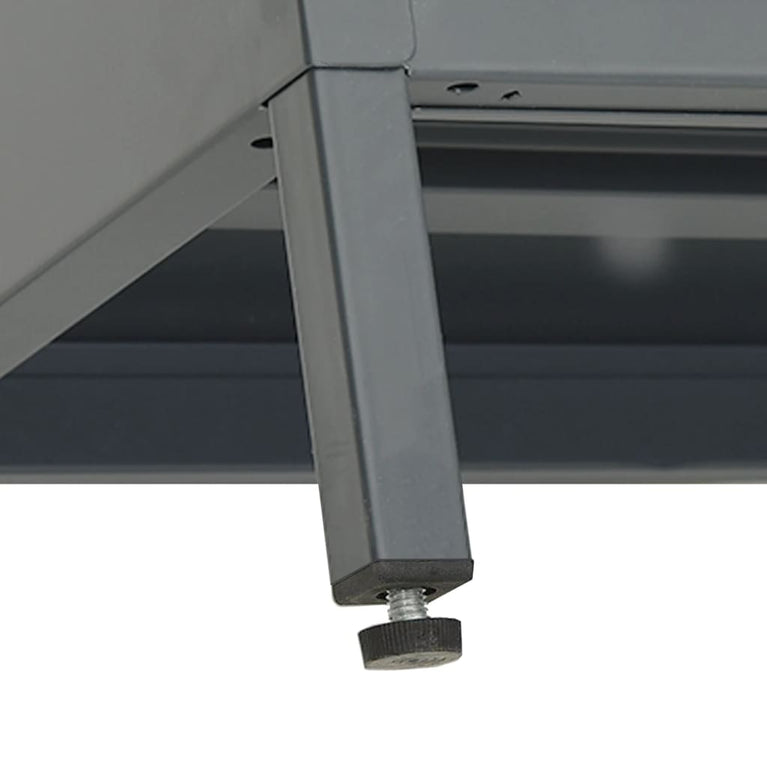 Tv-meubel 105x35x52 cm staal en glas antracietkleurig MeubelReus
