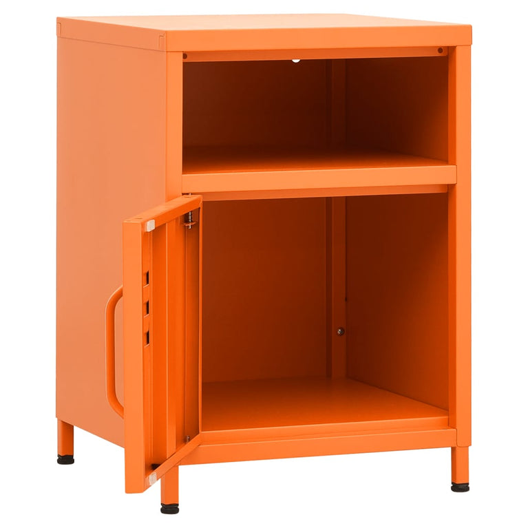 Nachtkastje 35x35x51 cm staal oranje MeubelReus
