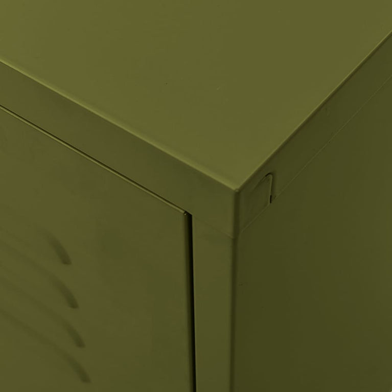 Tv-meubel 105x35x50 cm staal olijfgroen