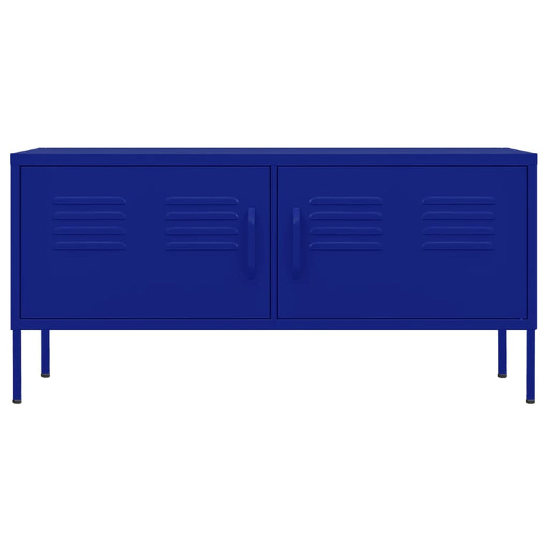 Tv-meubel 105x35x50 cm staal marineblauw