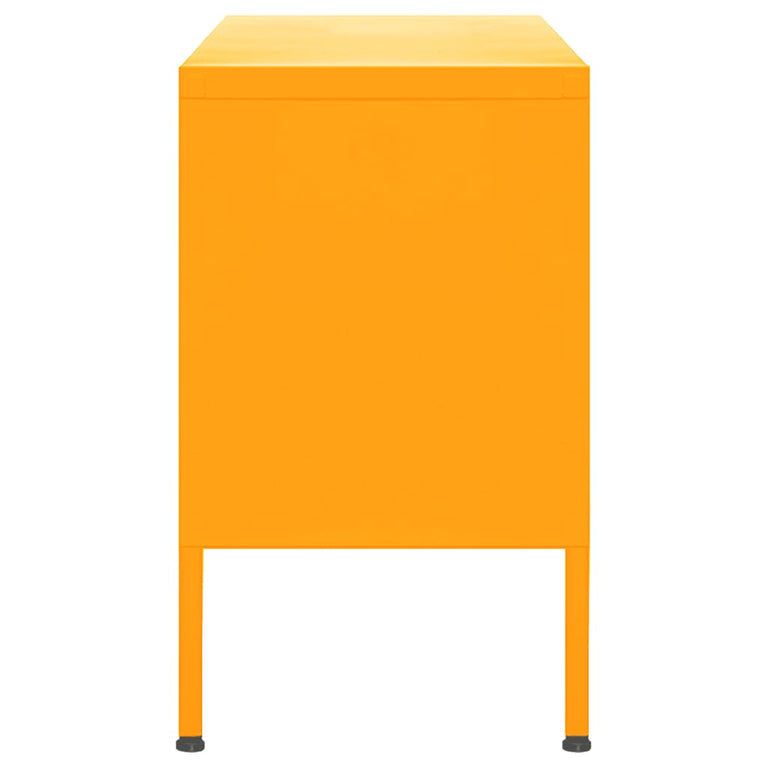Tv-meubel 105x35x50 cm staal mosterdgeel