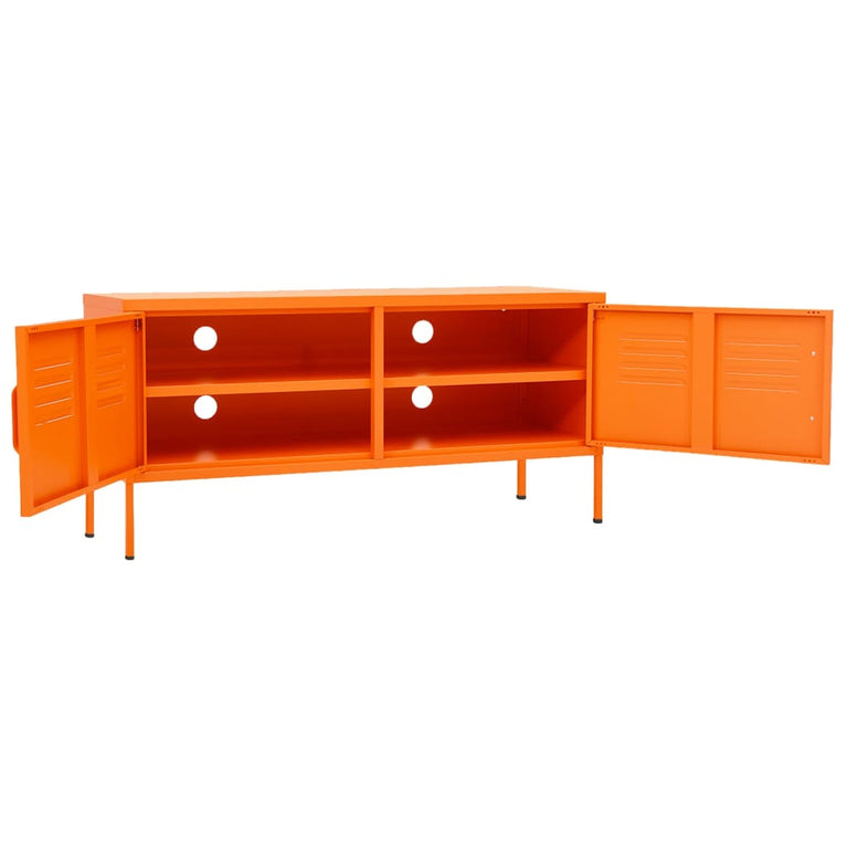Tv-meubel 105x35x50 cm staal oranje