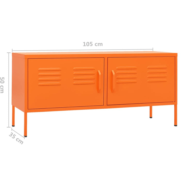 Tv-meubel 105x35x50 cm staal oranje