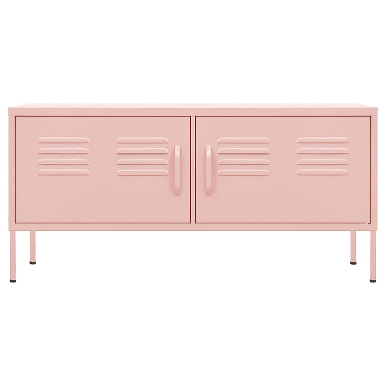 Tv-meubel 105x35x50 cm staal roze