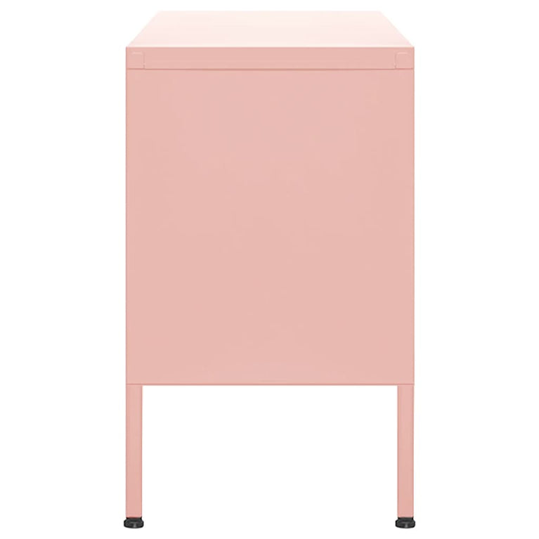 Tv-meubel 105x35x50 cm staal roze