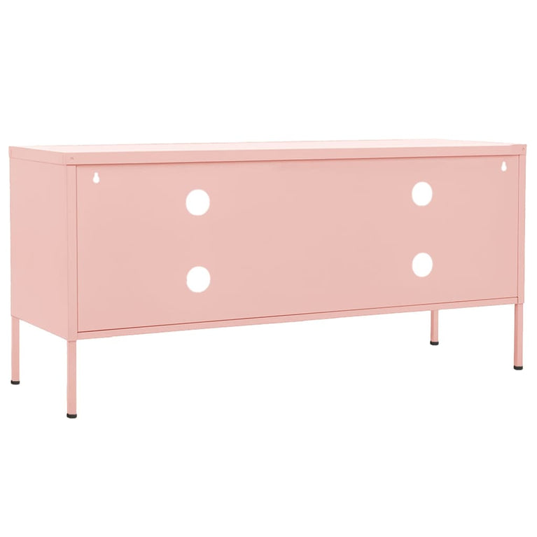 Tv-meubel 105x35x50 cm staal roze
