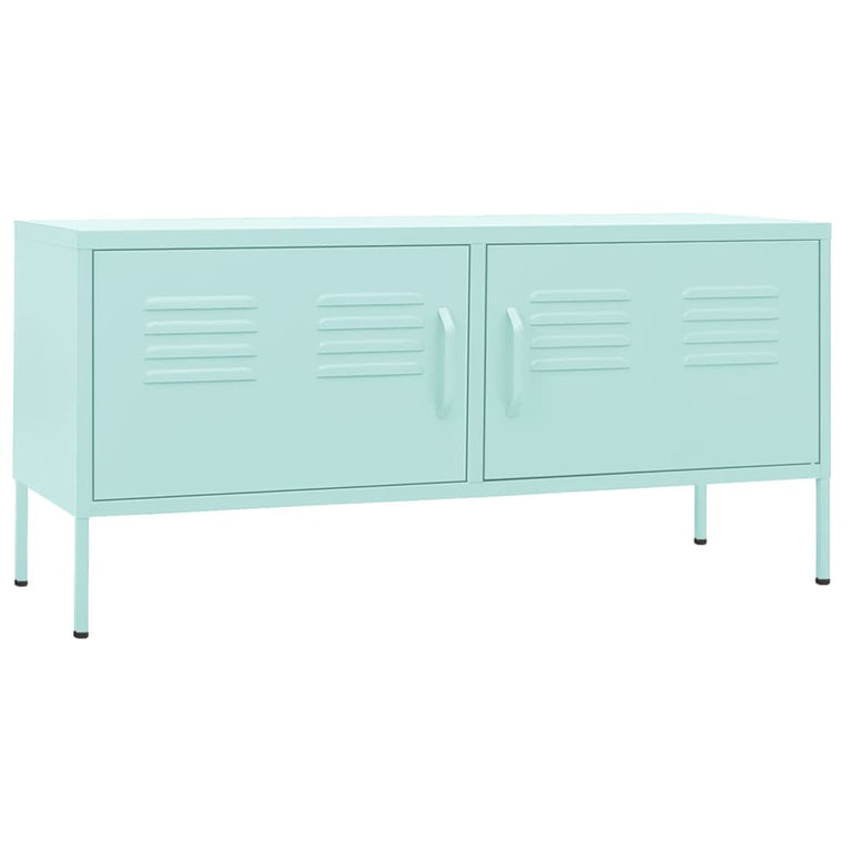 Tv-meubel 105x35x50 cm staal mintkleurig
