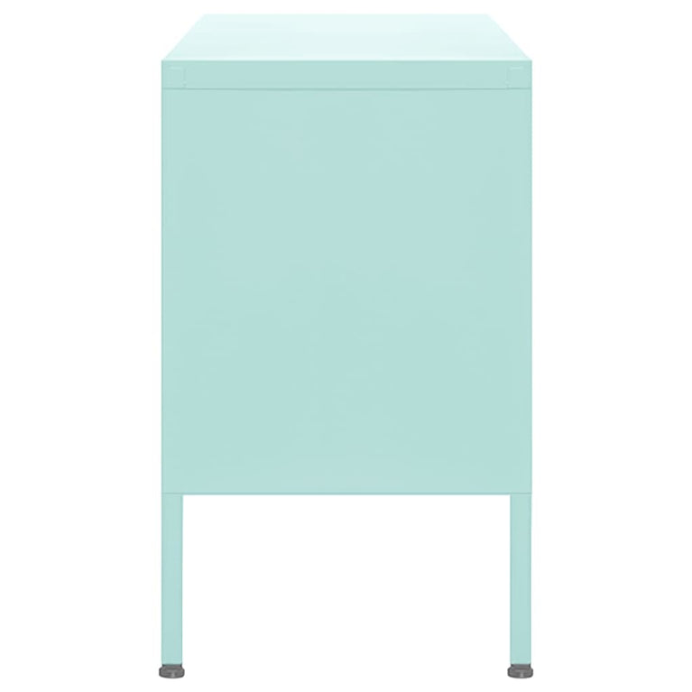 Tv-meubel 105x35x50 cm staal mintkleurig
