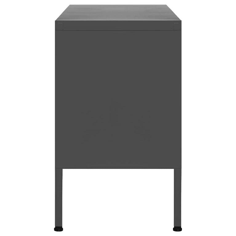 Tv-meubel 105x35x50 cm staal antracietkleurig